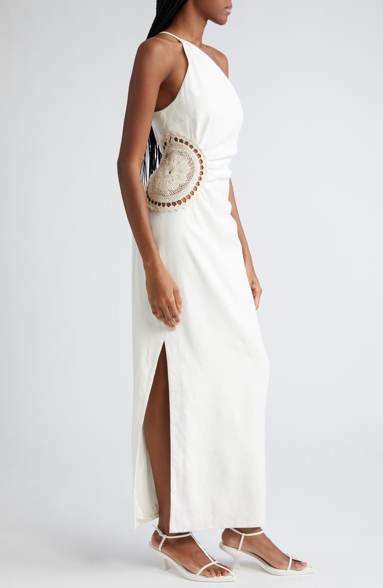 SIR Atacama One-Shoulder Linen Blend Dress, Alternate, color, 