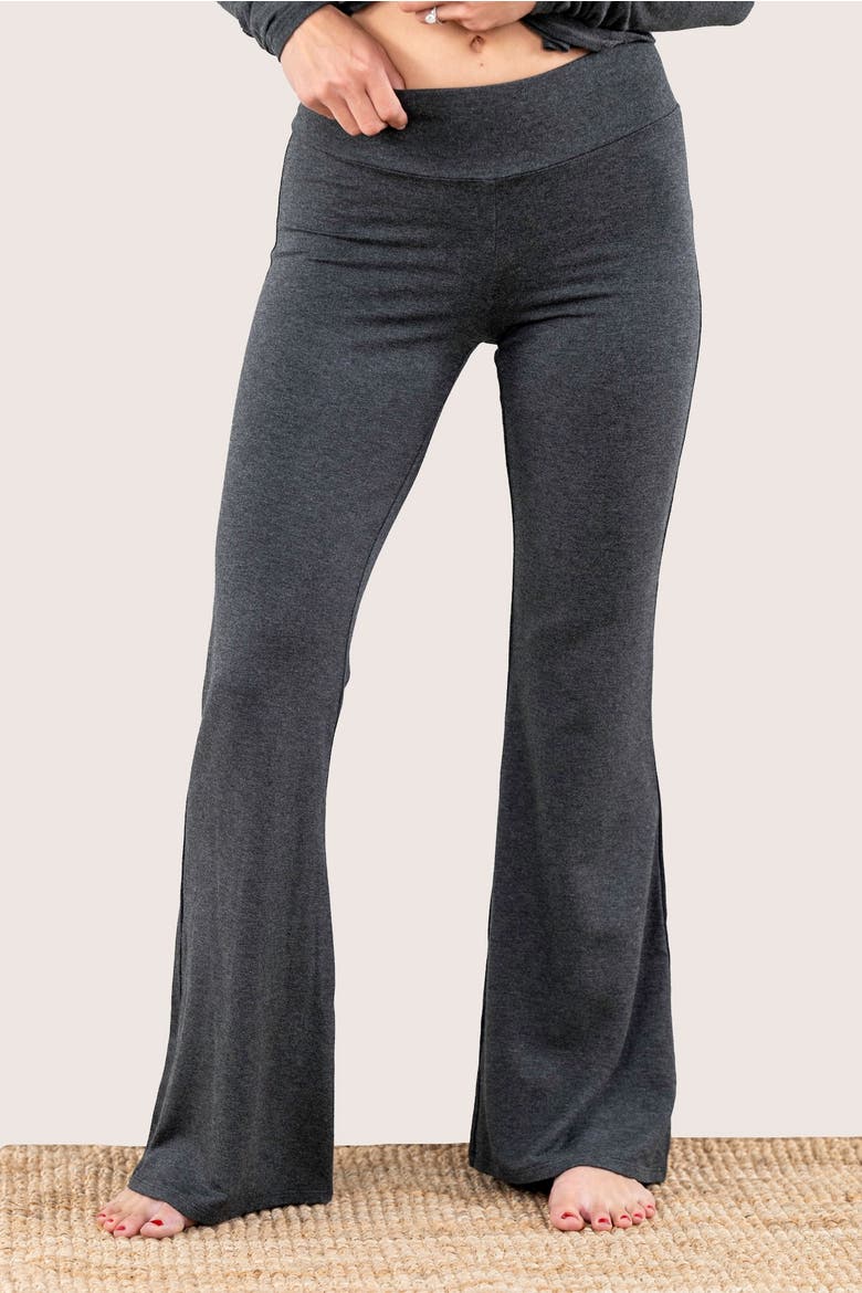 Butt, Seriously Flare Lounge & Sleep Pants with Pockets, Alternate, color, Charcoal