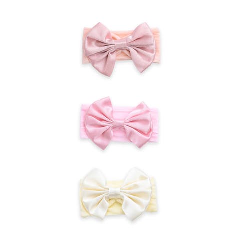 Elastic Bow Headband Set
