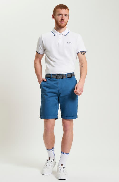 Ben Sherman Signature Stretch Twill Chino Shorts In Airforce Blue