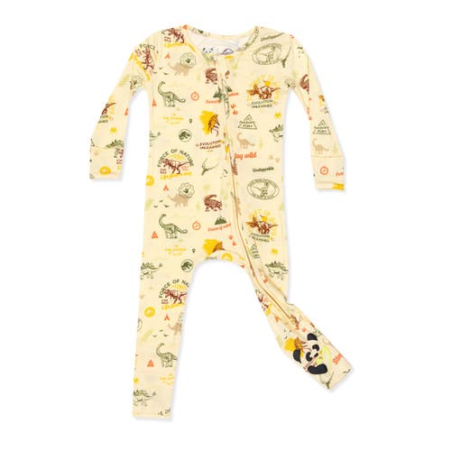 Bellabu Bear Baby Jurassic Park Origins Convertible Footie In Yellow