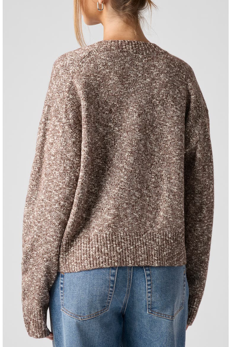 Feeling Toasty Cardigan, Alternate, color, BROWN HEATHER