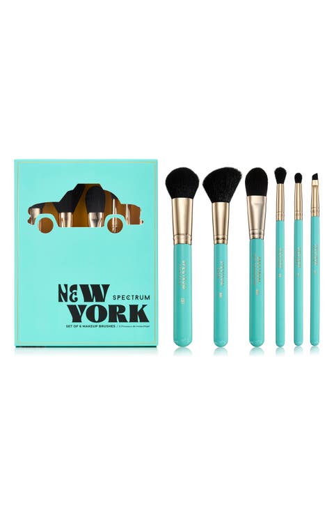 The Travel Collection New York Travel Book 6-Piece Makeup Brush Set