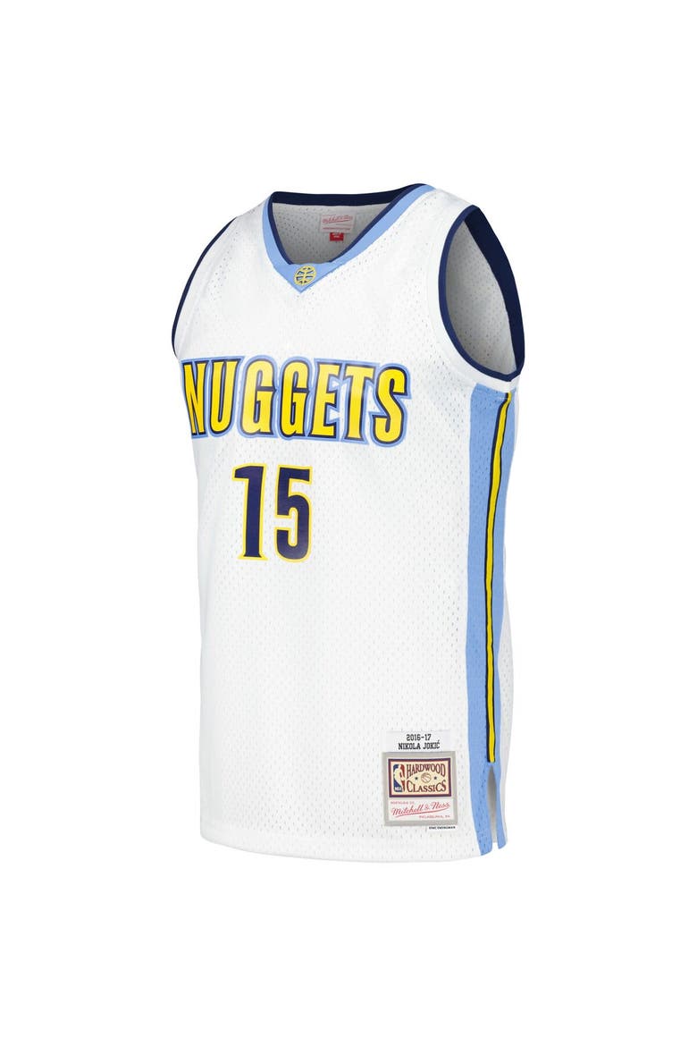 Men's Mitchell & Ness Nikola Jokic White Denver Nuggets 2016/17 Throwback Swingman Jersey, Alternate, color, White
