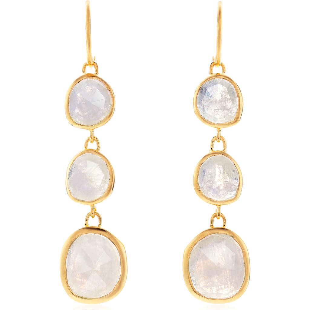 Monica Vinader Siren Cocktail Drop Earrings In 18k Gold Vermeil