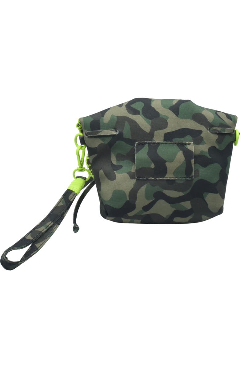 Carlos Falchi Mini Butterfly Suede Leather Bag, Alternate, color, Camouflage