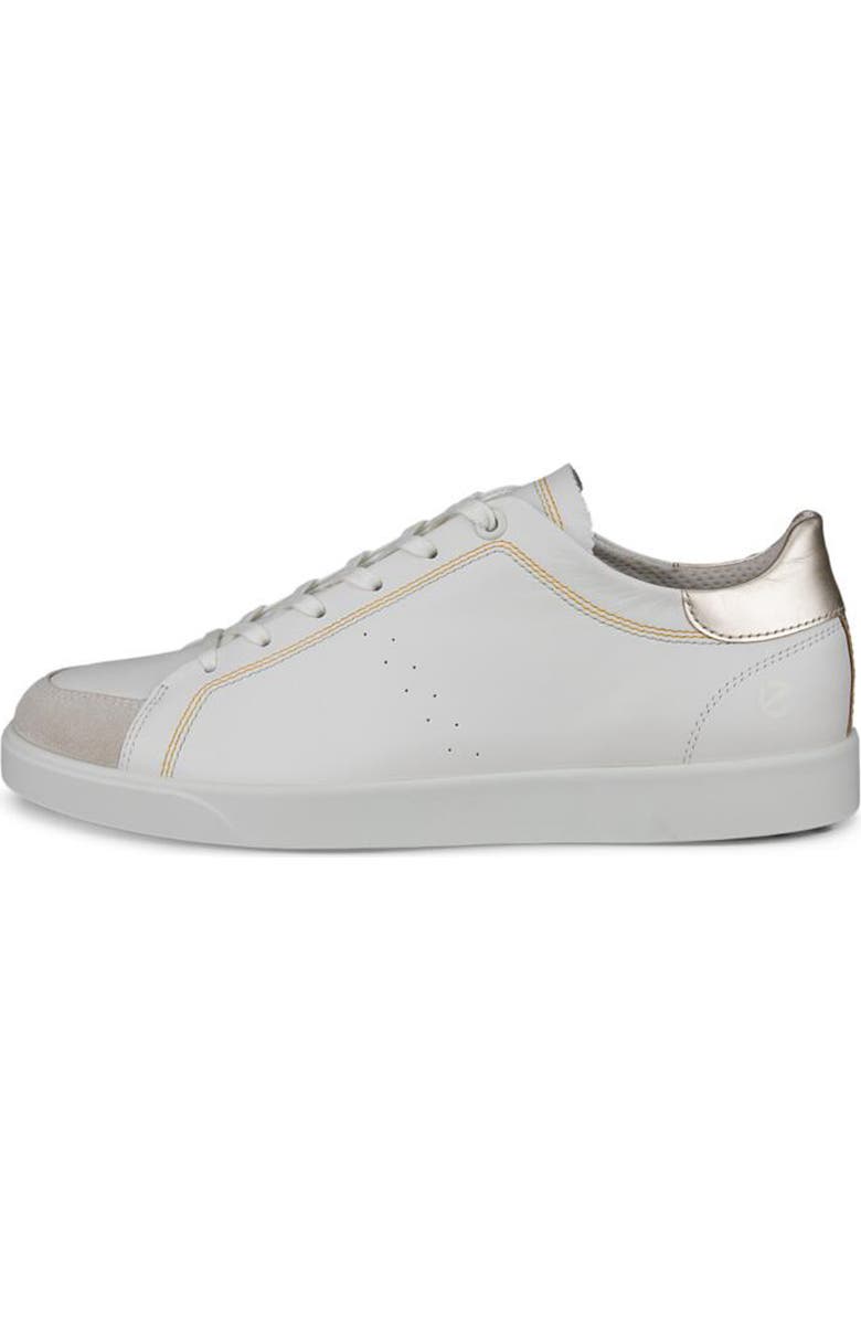 ECCO Street Lite Low Top Sneaker, Alternate, color, Shadow White/ Pure White Gold