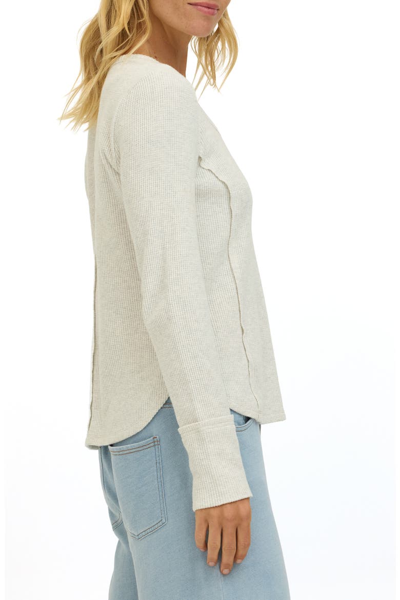 Brigitte Brushed Thermal Top, Alternate, color, HEATHER GREY