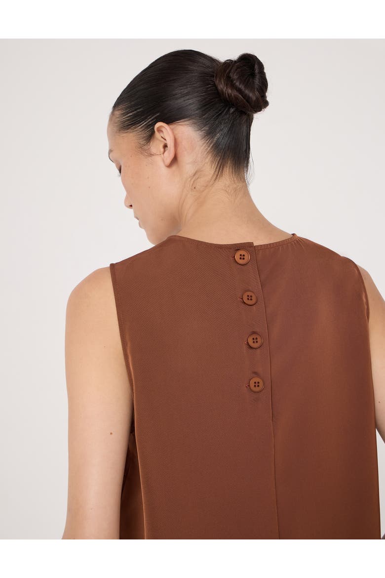 Vera Satin Shell Top, Alternate, color, Toffee Brown