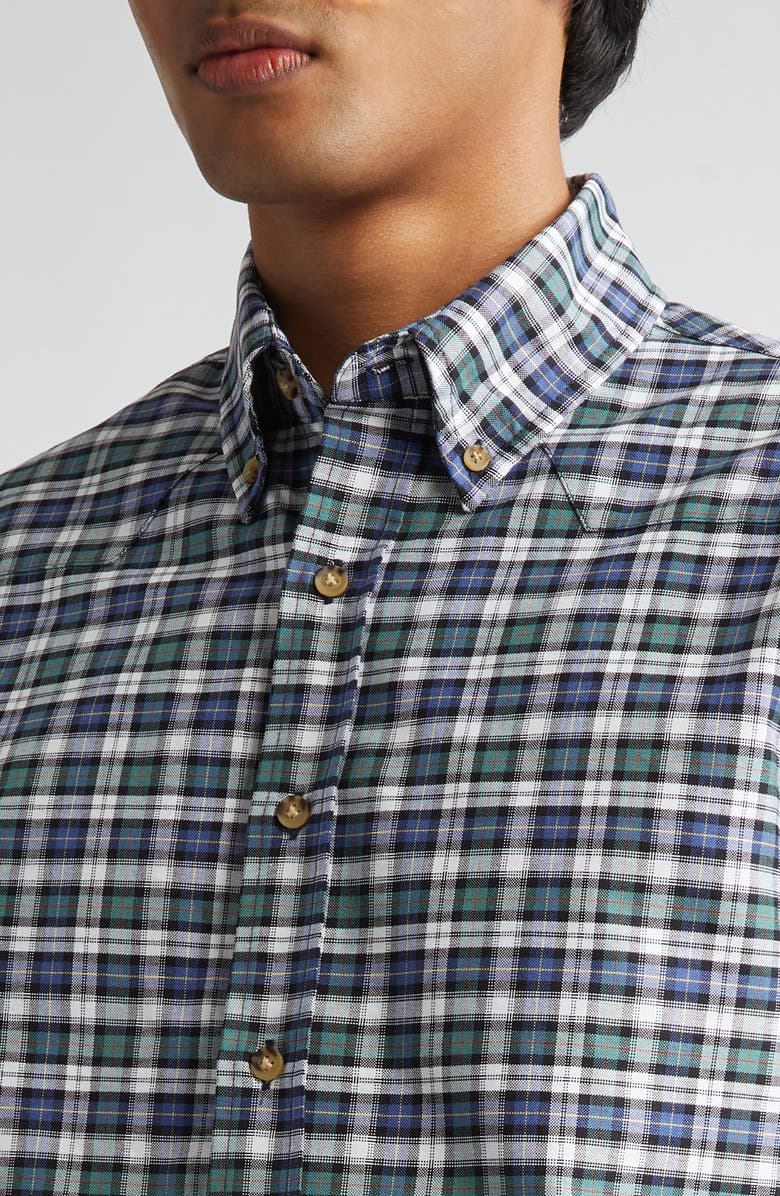 Noah Check Western Oxford Button-Down Shirt, Alternate, color,