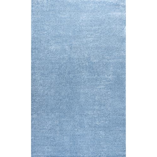 Shop Jonathan Y Haze Solid Low-pile Area Rug In Blue/lagoon