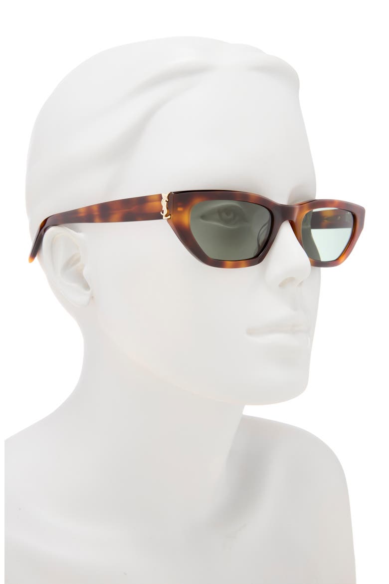 54mm Cat Eye Sunglasses, Alternate, color, HAVANA HAVANA GREEN