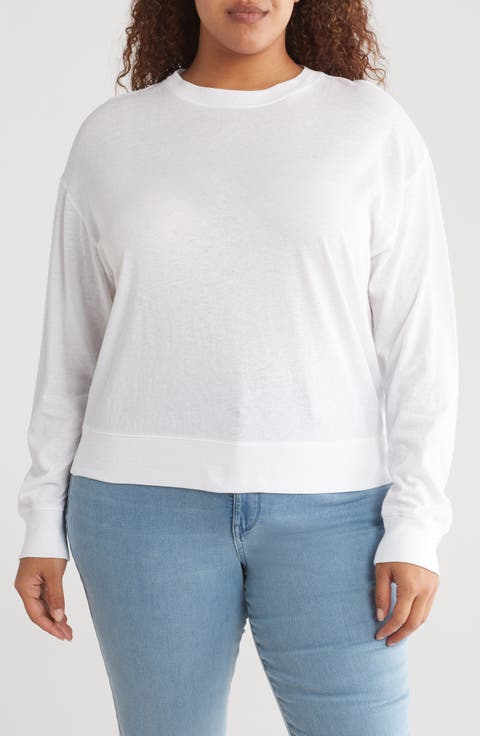 Cotton & Linen Sweatshirt (Plus Size)