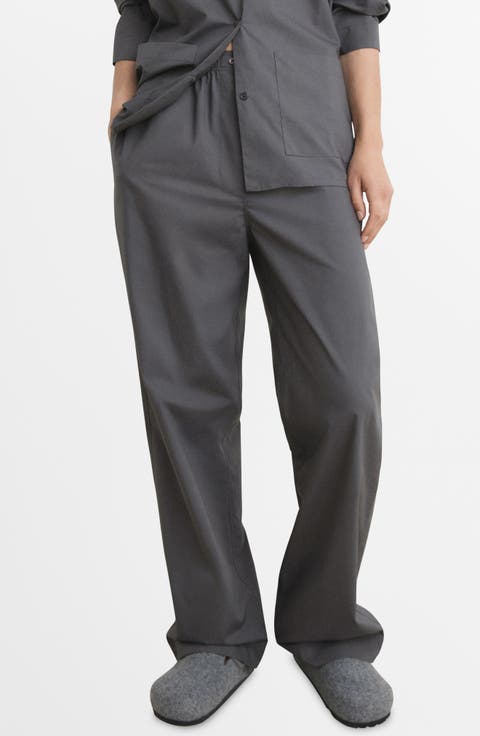 Cotton Poplin Pajama Pants