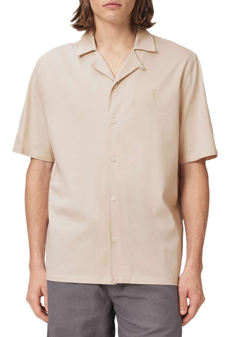 Hudson Camp Shirt, Main, color, BIRCH WHITE