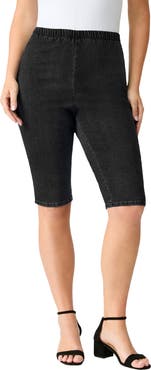 Roaman's Plus Size Comfort Stretch Bermuda Jean Short