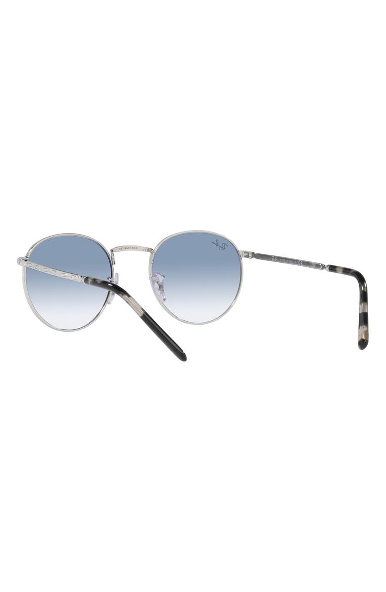Ray-Ban New Round 53mm Phantos Sunglasses, Alternate, color, Silver