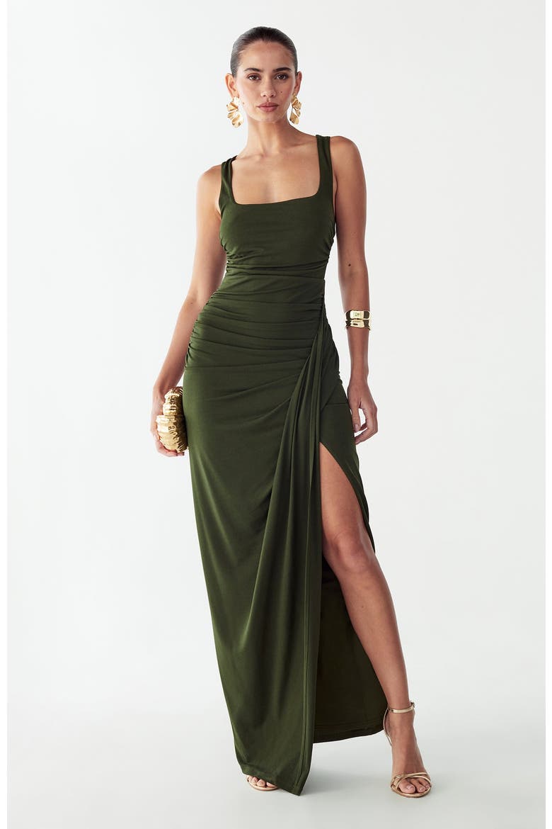Fallen Maxi Dress, Alternate, color, Khaki