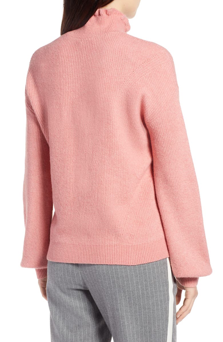 Halogen<sup>®</sup> Ruffle Neck Sweater, Alternate, color,