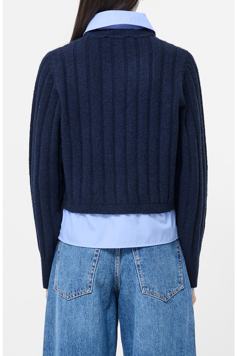 Ellie Collar Layered Sweater, Alternate, color, MARINE/ ROYAL BLUE