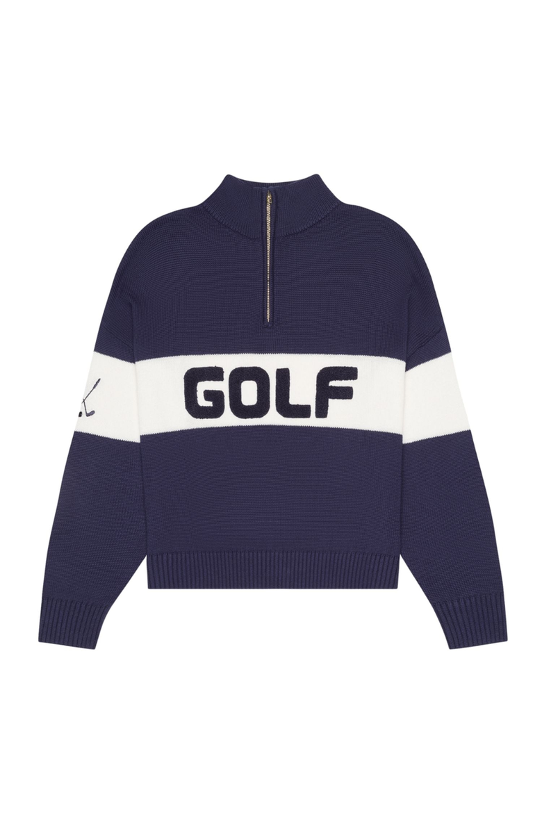 Madison Quarter Zip Sweater - Golf, Main, color, Navy