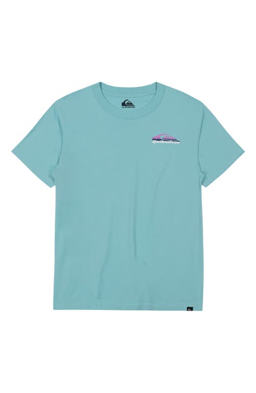 Shop Quiksilver Kids' Speed Spray Graphic T-shirt In Marine Blue