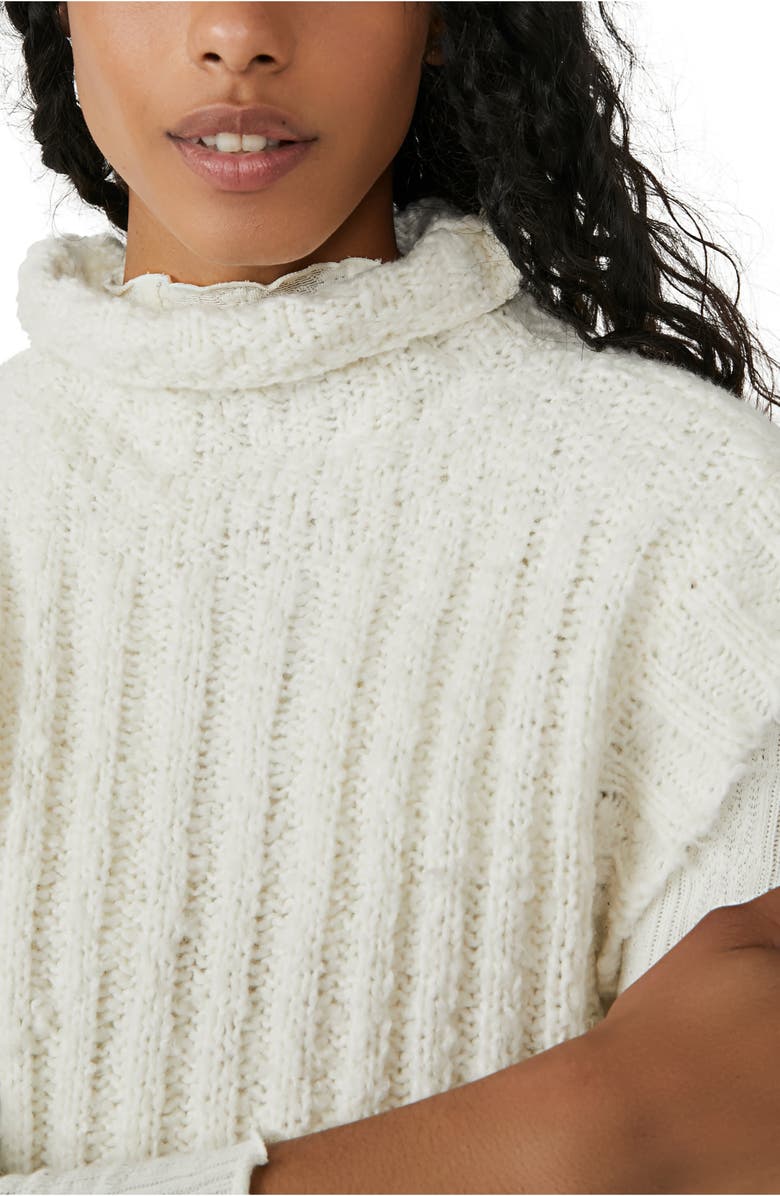 Free People Wilder Turtleneck Sweater Vest, Alternate, color,