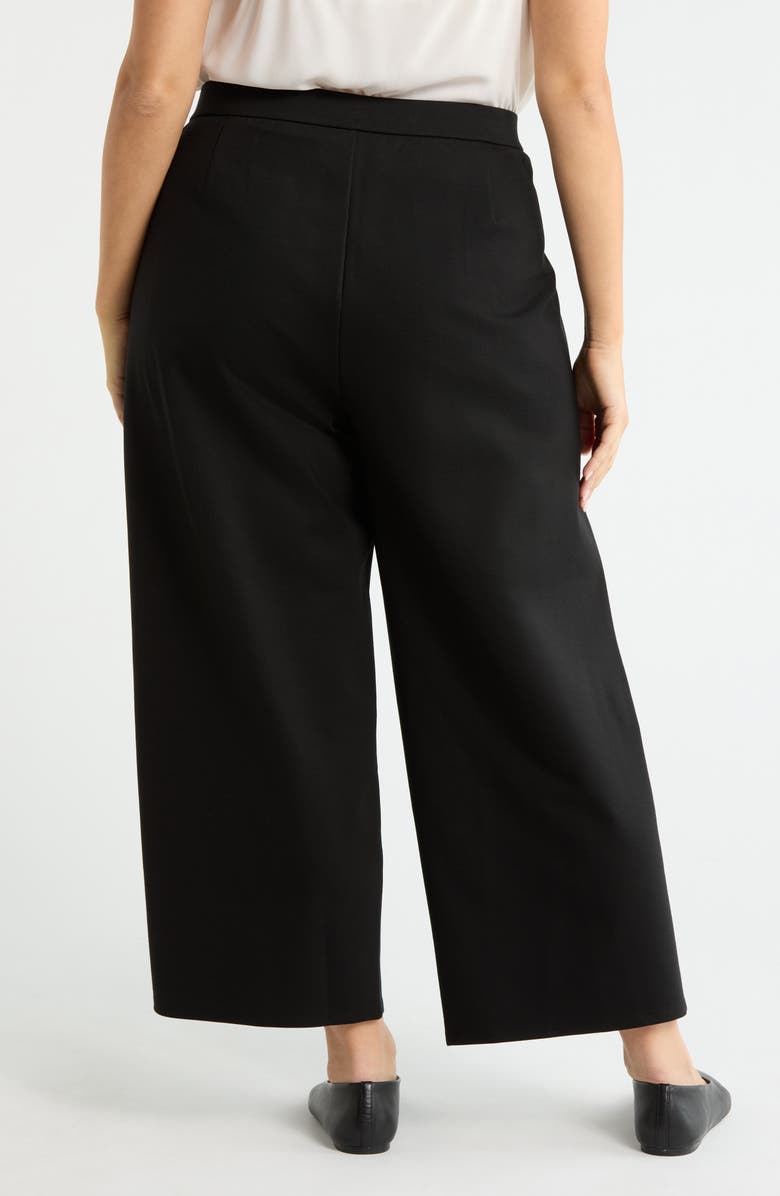 Eileen Fisher Wide Leg Ankle Pants, Alternate, color, Black