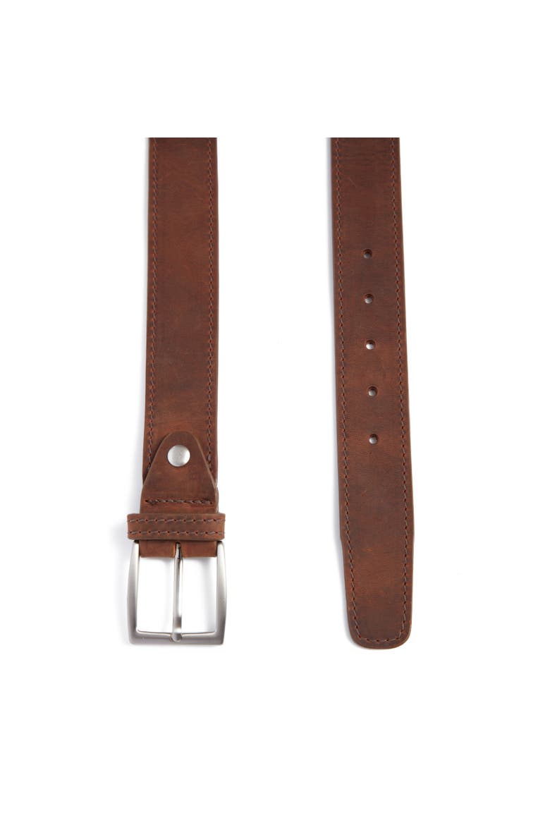 Roman Leather Belt, Alternate, color, Chocolate