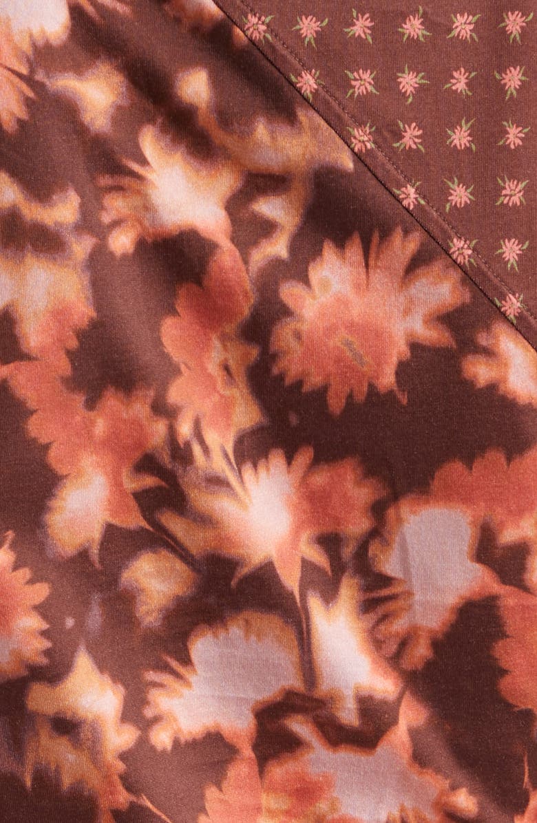 3.1 Phillip Lim Desert Floral Patchwork Cap Sleeve Cotton Top, Alternate, color, Rust Multi