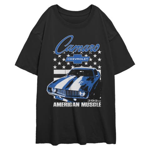 Junior's Camaro American Muscle Short Sleeve Oversized T-Shirt