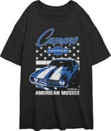 General Motors Junior's Camaro American Muscle Short Sleeve Oversized T-Shirt