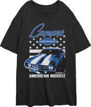 General Motors Junior's Camaro American Muscle Short Sleeve Oversized T-Shirt