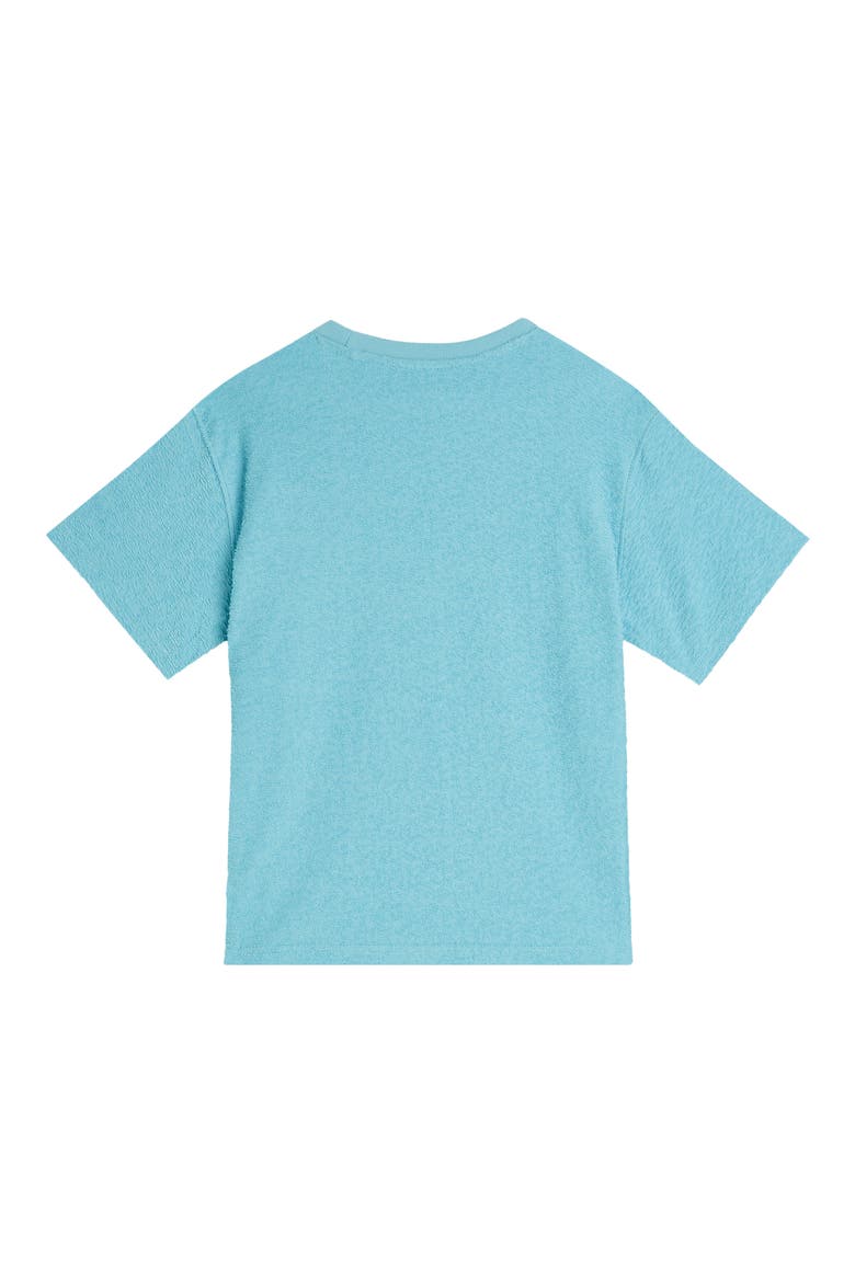 Kids' Jacquard Organic Cotton Graphic T-Shirt, Alternate, color, MILKY BLUE