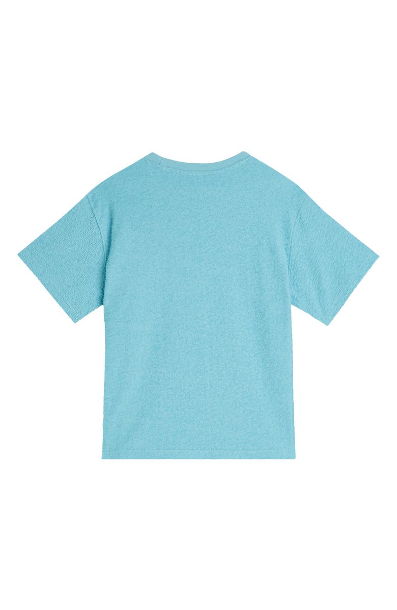 Scotch & Soda Kids' Jacquard Cotton Graphic T-Shirt, Alternate, color, Milky Blue