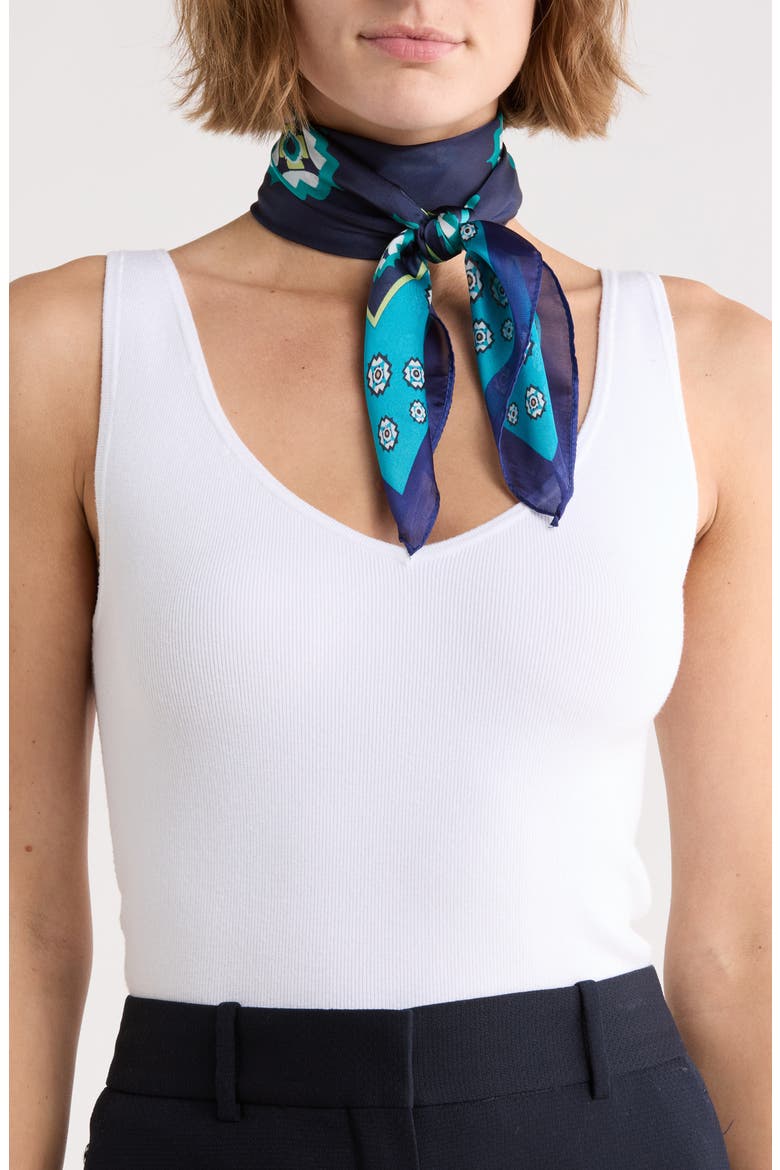 Foulard Square Scarf, Main, color, BLUE