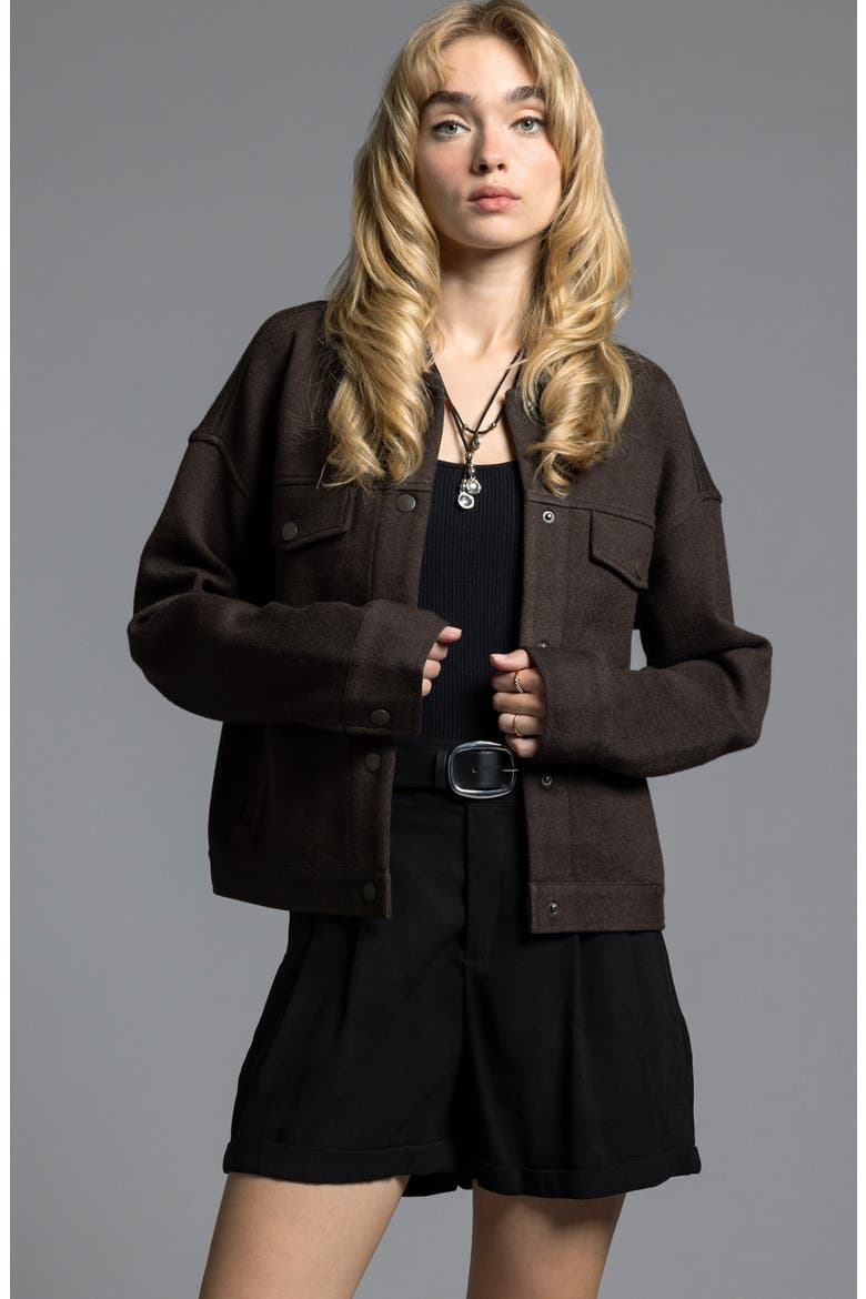 Abela Oversize Jacket, Alternate, color, ESPRESSO