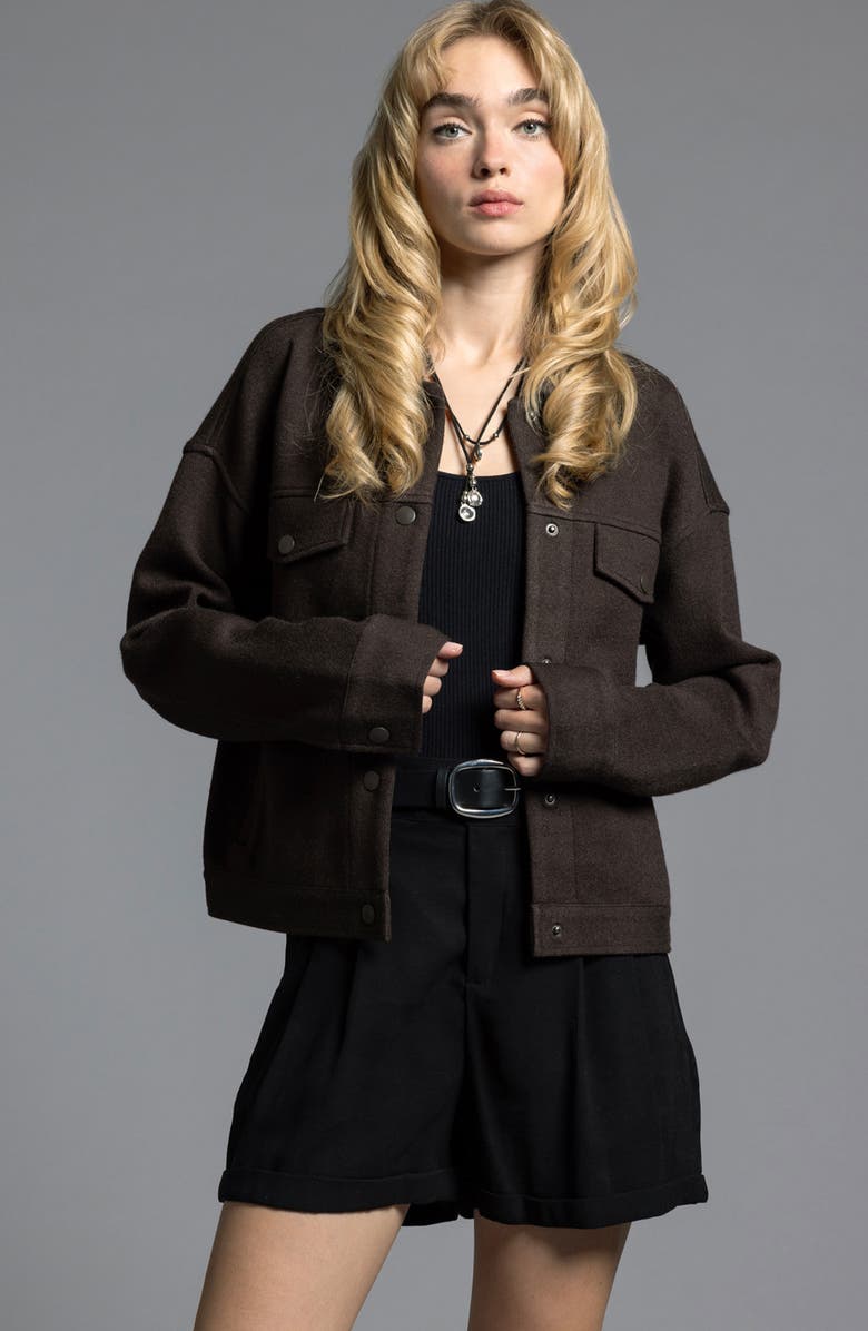 WEEKEND LOS ANGELES Abela Oversize Jacket, Alternate, color, Espresso