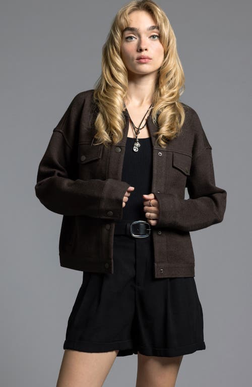 Weekend Los Angeles Abela Oversize Jacket In Espresso