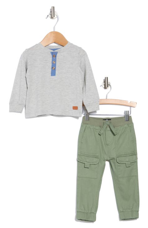 2-Piece Henley Tee & Joggers Set (Baby)