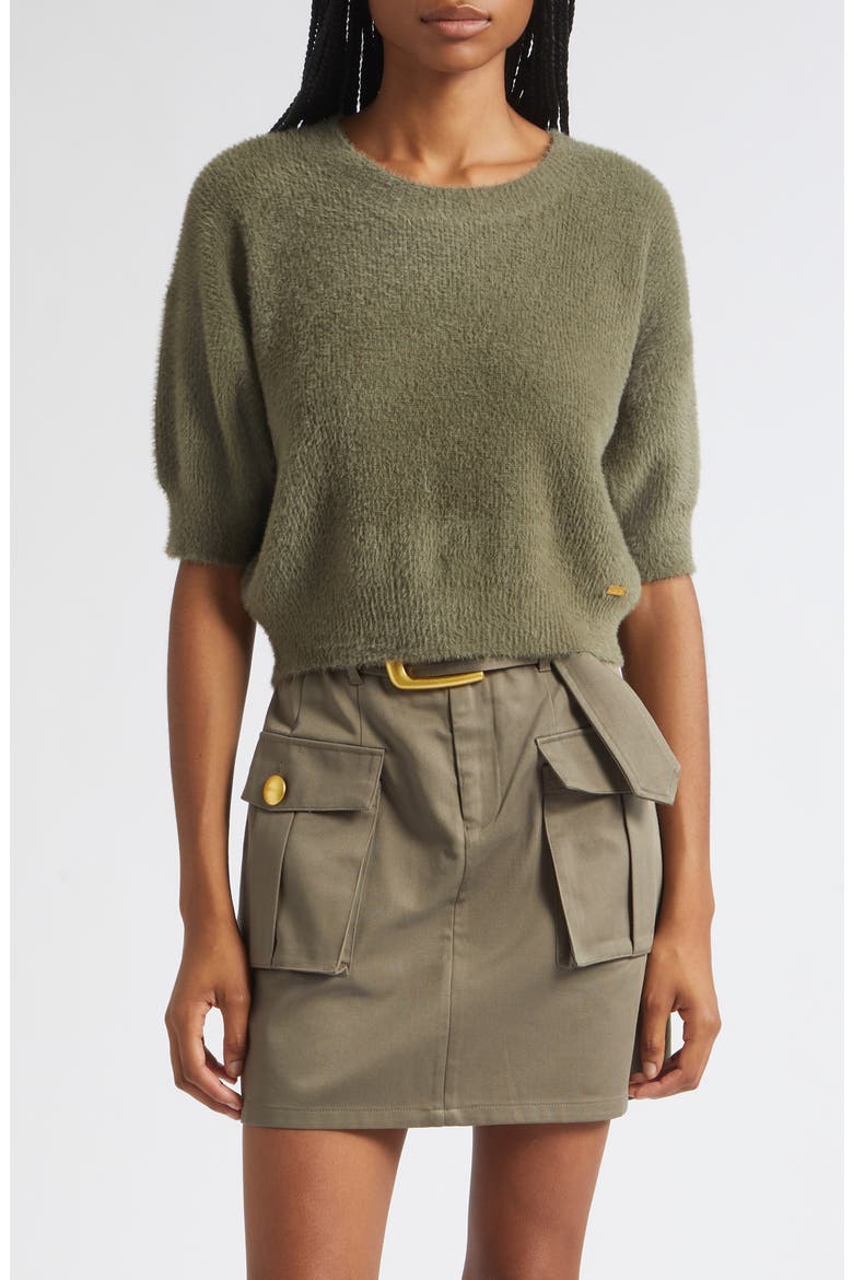 Guinevere Elbow Sleeve Sweater, Main, color, SMOKEY OLIVE