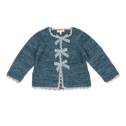 Velvet Bow Sweater (Toddler & Little Kid)