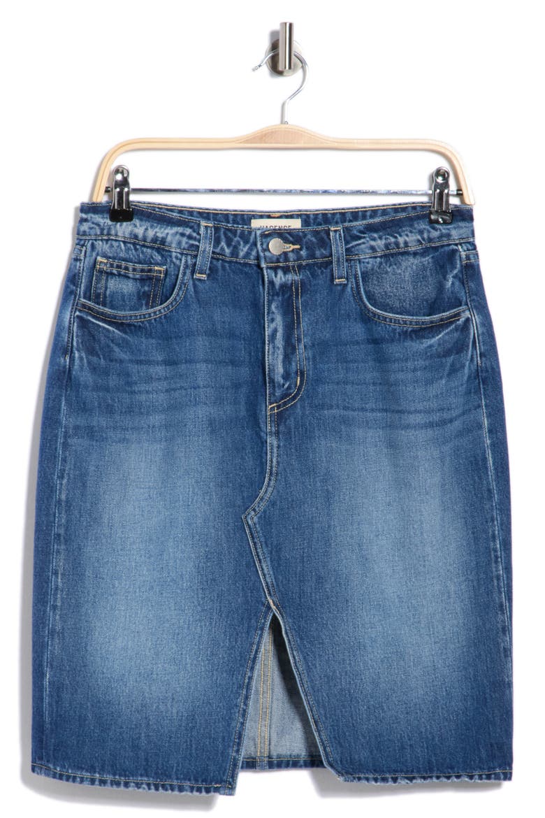 Tylee Denim Skirt, Alternate, color, BRENTWOOD