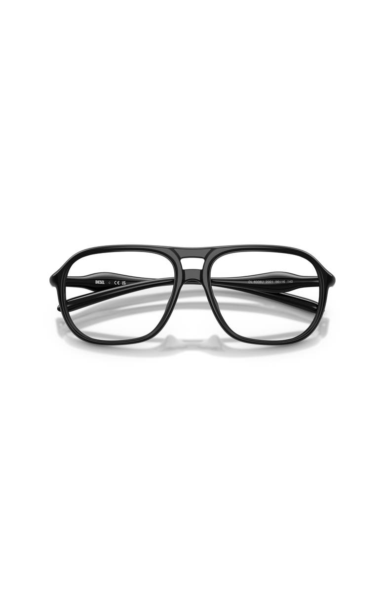 DIESEL<sup>®</sup> 56mm Oval optical glasses, Alternate, color, Black