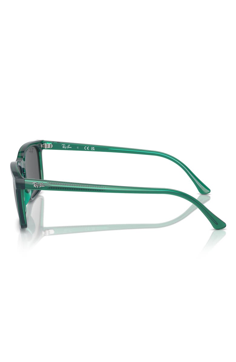 Ray-Ban 56mm Rectangular Sunglasses, Alternate, color, Transparent Green