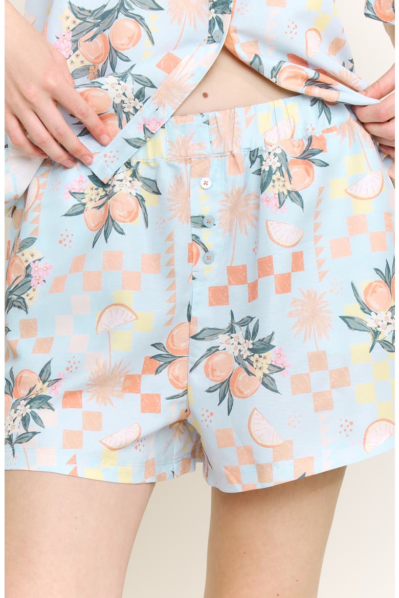 Brunch Date Short Pajamas, Alternate, color, CITRUS CHECK
