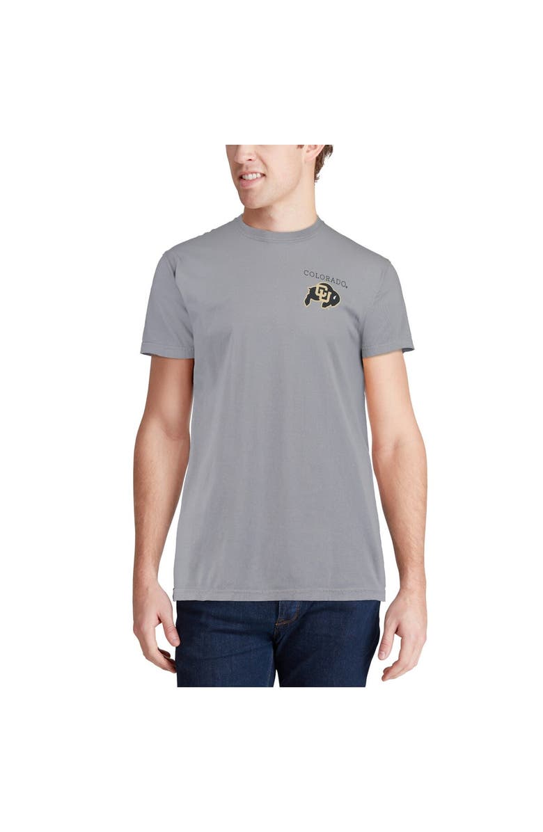 IMAGE ONE Men's Gray Colorado Buffaloes Comfort Colors Campus Scenery T-Shirt, Alternate, color, Gray