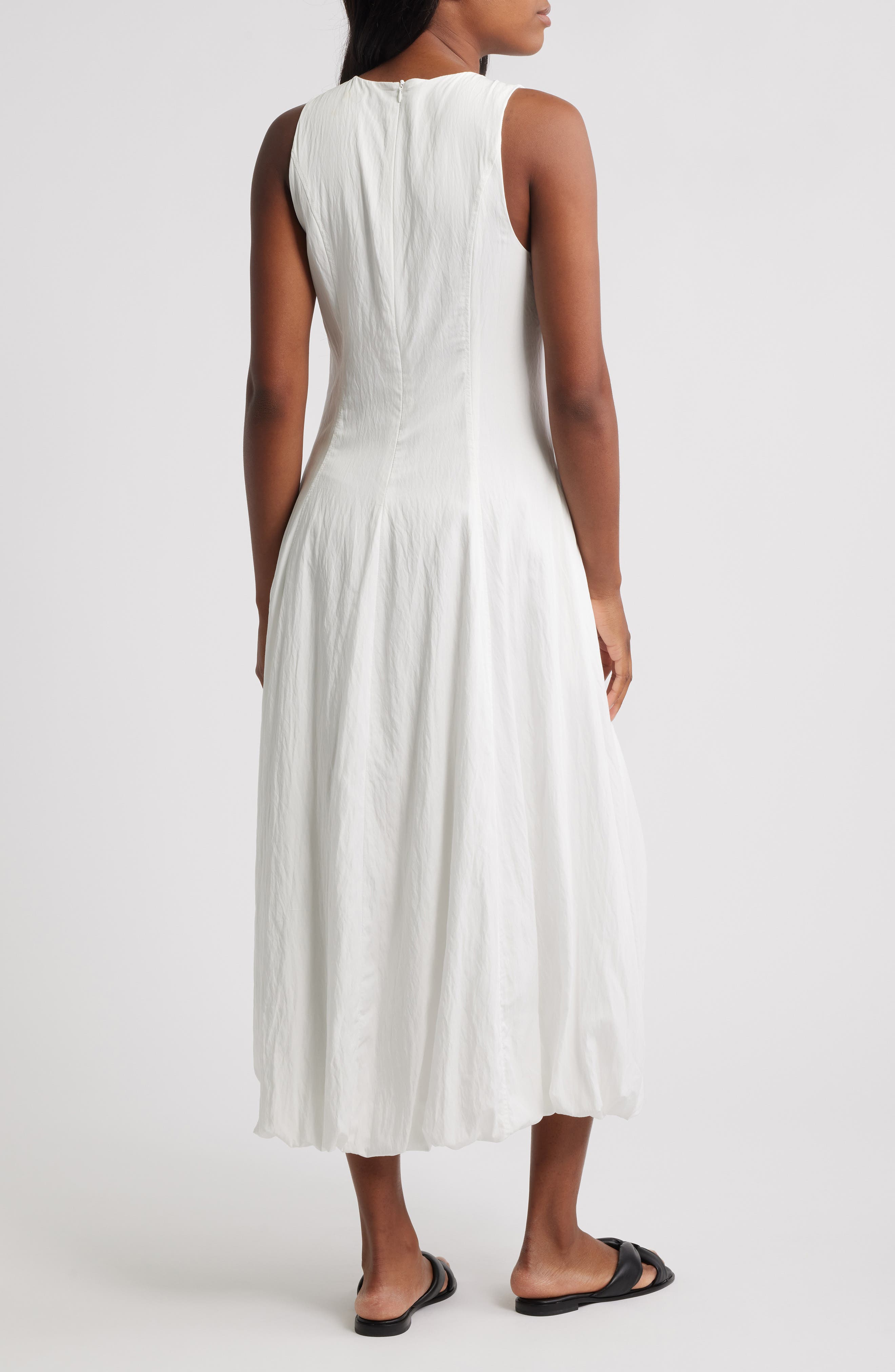 Pumpkin Sleeveless Bubble Hem Midi Dress - image 4