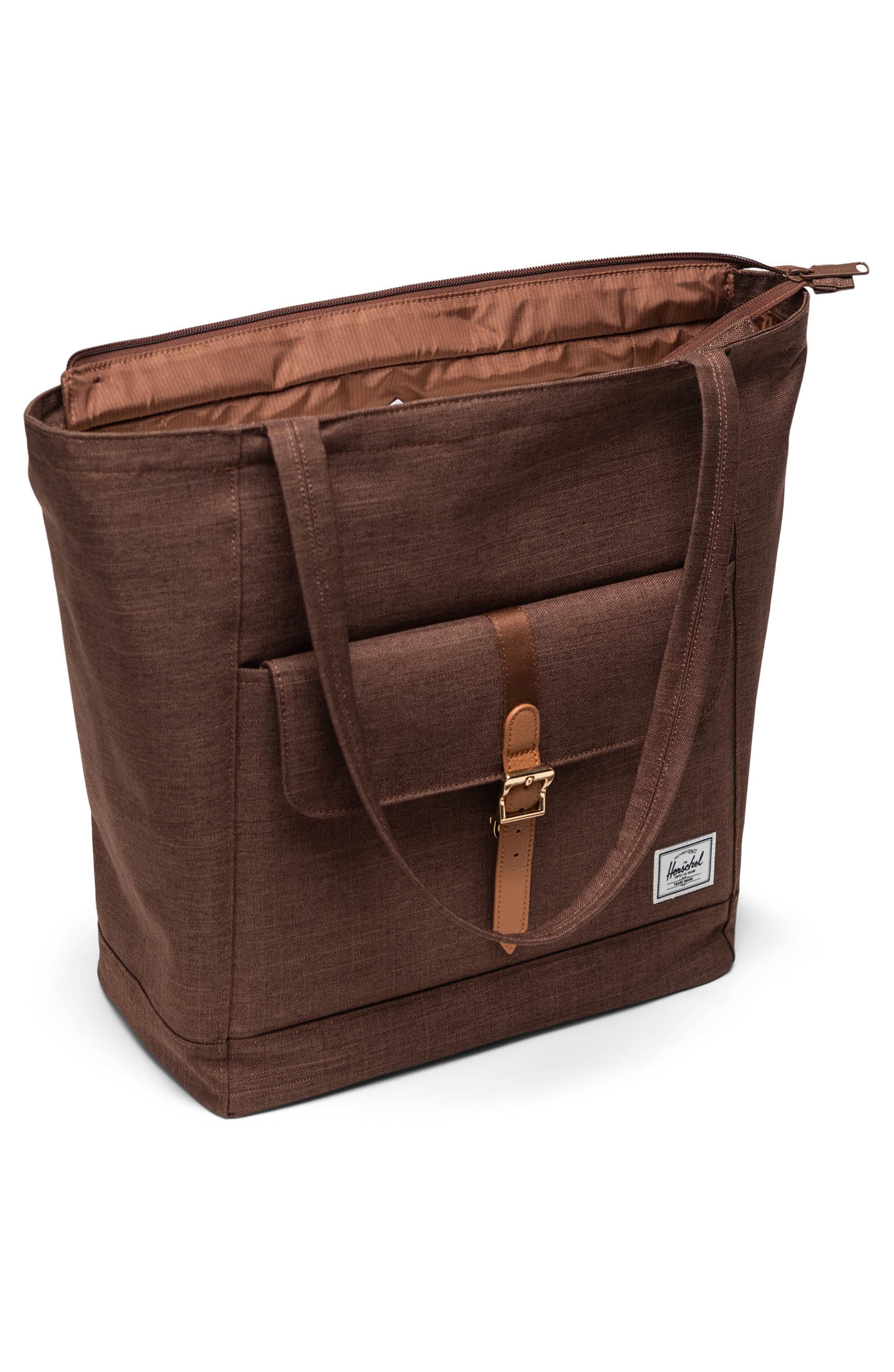 Herschel Supply Co. Retreat Recycled Polyester Tote, Alternate, color, Potting Soil Crosshatch