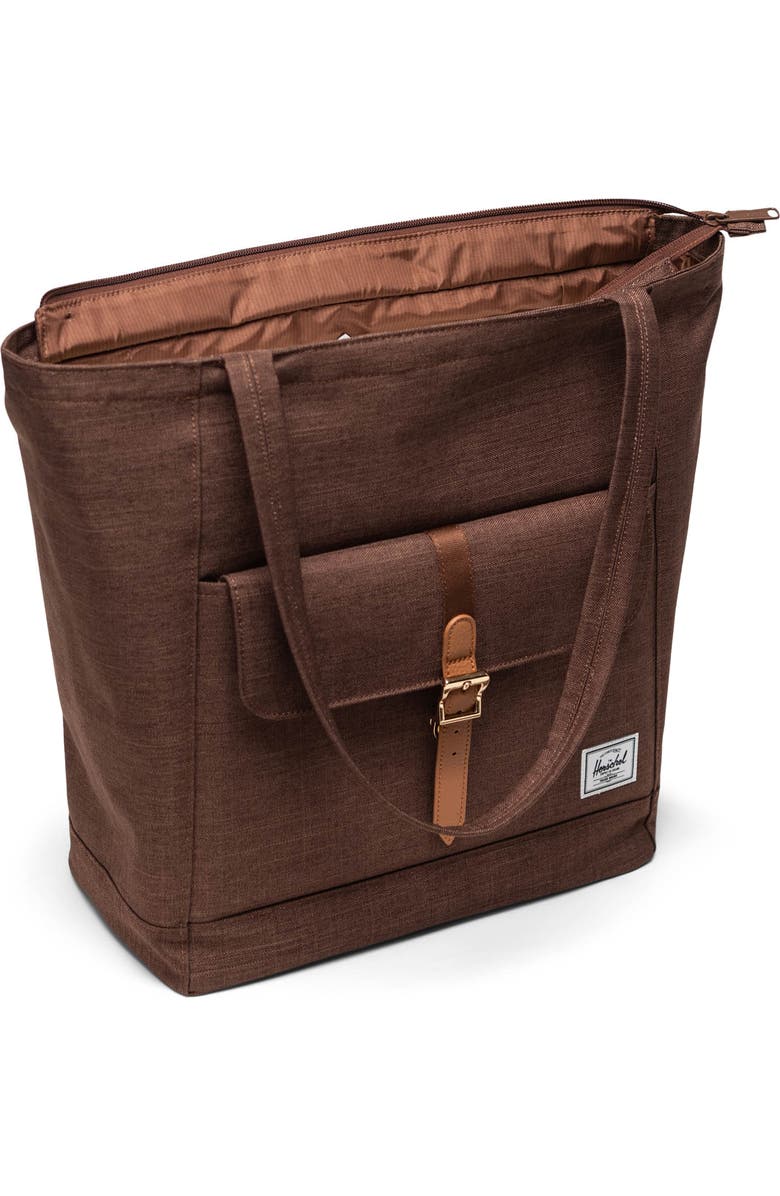 Herschel Supply Co. Retreat Recycled Polyester Tote, Alternate, color, Potting Soil Crosshatch